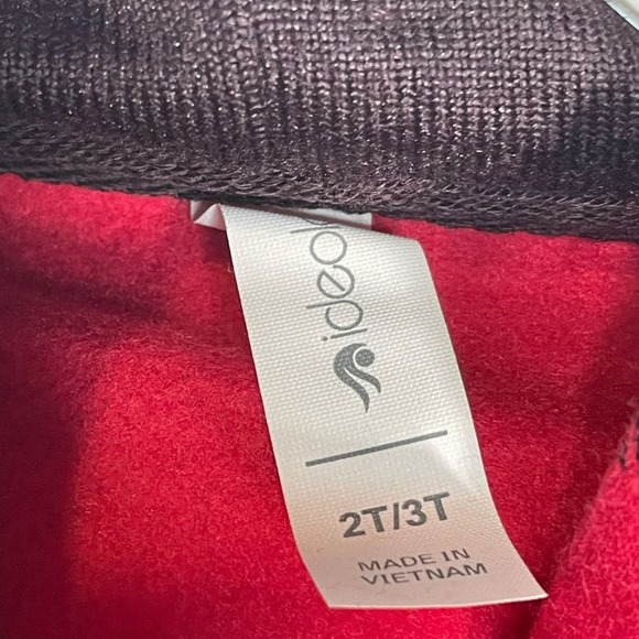 Ideology Unisex Little Kids Buffalo Plaid Hoodie, red black, 2T-3T - Picture 4 of 7